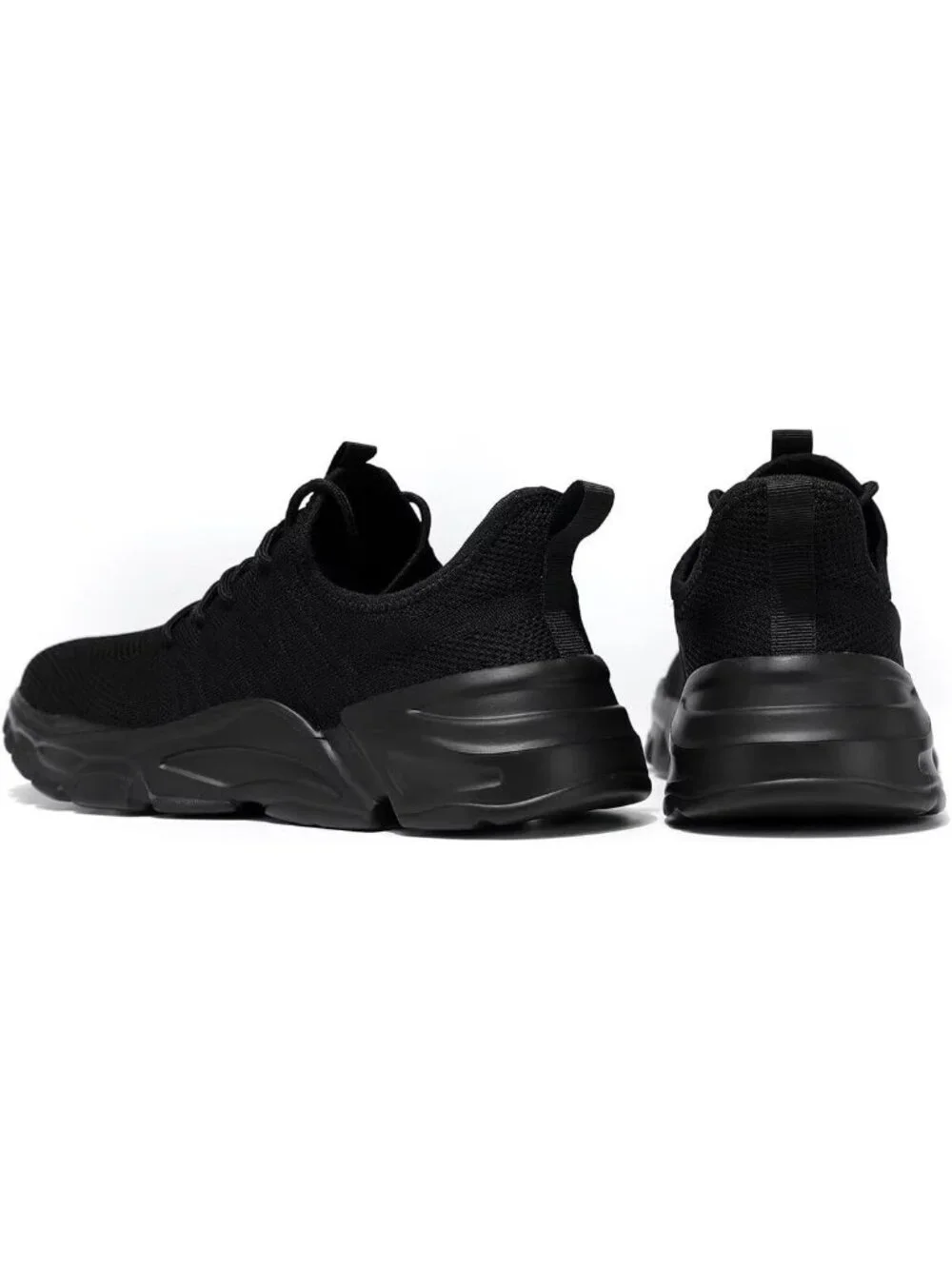 Men's Black Lightweight Non Slip Resistant Athletic Sports Walking Gym Sneakers